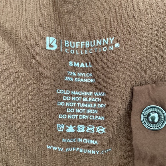 Henley ribbed crop top brown NWOT SZ SMALL - Picture 3 of 8